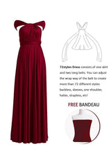 Burgundy Multiway Convertible Infinity Dress - 72Styles