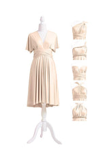 Champagne Multiway Convertible Infinity Dress - 72Styles