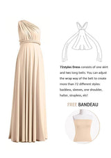 Champagne Multiway Convertible Infinity Dress - 72Styles