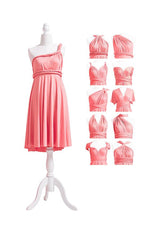 Coral Pink Multiway Convertible Infinity Dress - 72Styles