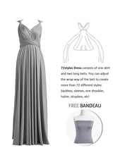 Grey Multiway Convertible Infinity Dress - 72Styles