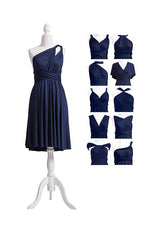 Navy Blue Multiway Convertible Infinity Dress - 72Styles
