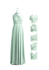 Sage Green Multiway Convertible Infinity Dress - 72Styles