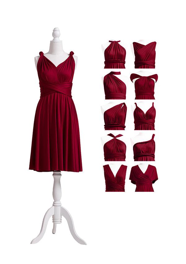 Classic Multiway Infinity Dress in Dark Burgundy main image 0