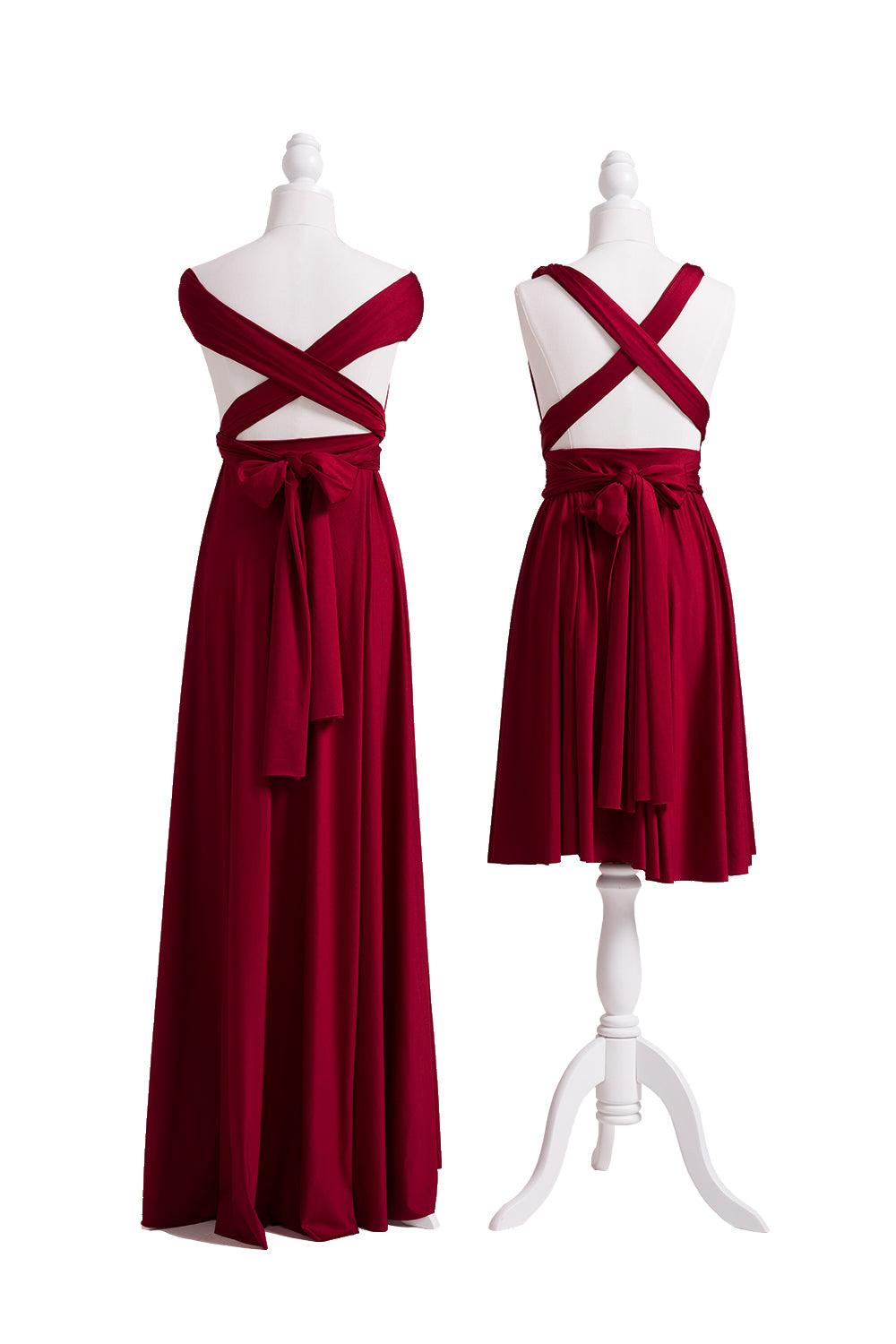 Buy Burgundy Infinity Dress, Wine Multiway Convertible Infinity Dress ...