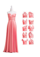 Coral Pink Multiway Convertible Infinity Dress - 72Styles