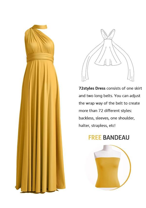 Mustard Yellow Multiway Convertible Infinity Dress - 72Styles